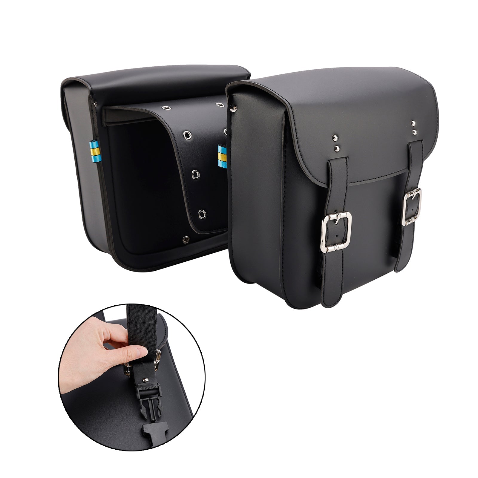 Črna bočna sedla vrečka 18 l za motocikel