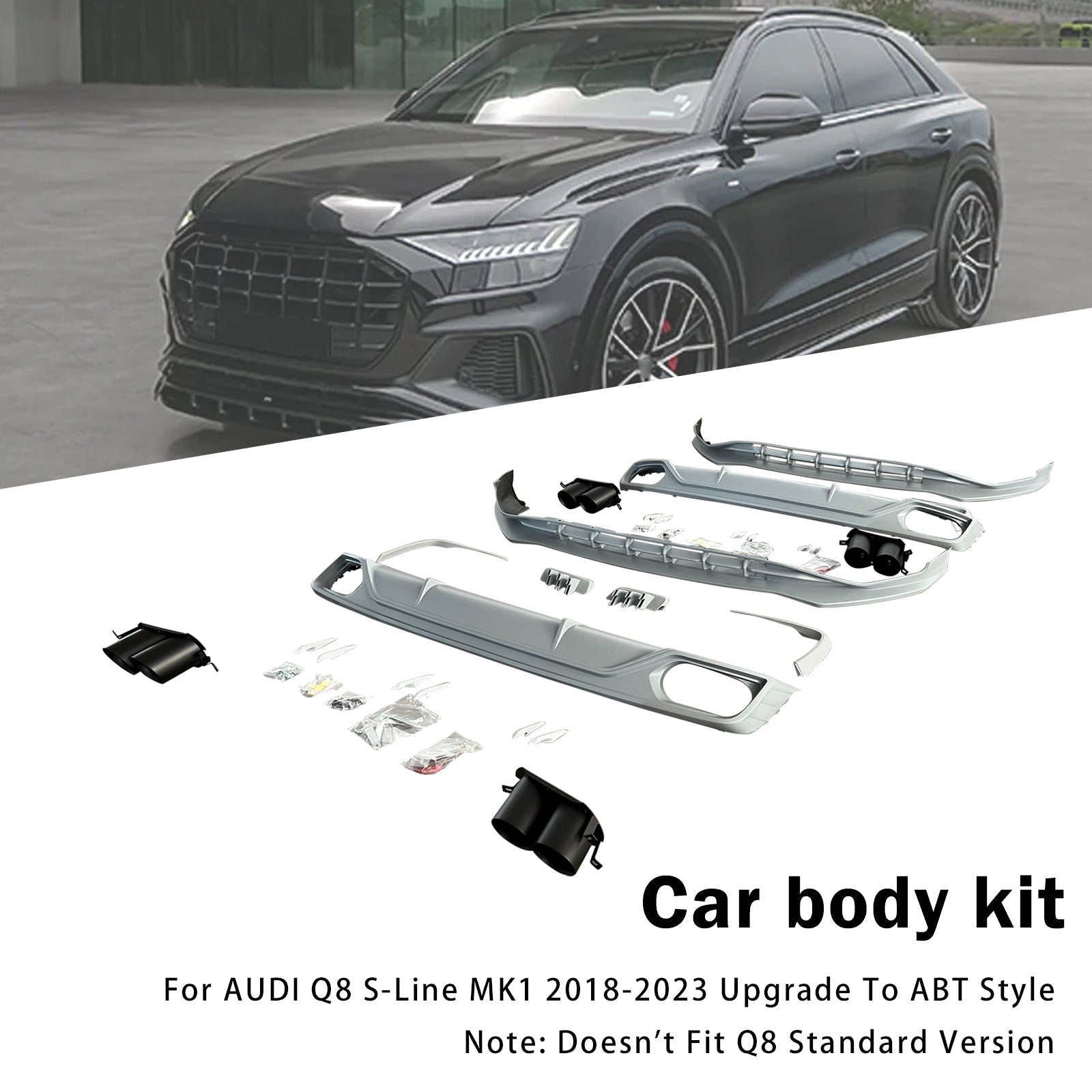 Kit carrosserie style ABT pour Audi Q8 S-Line MK1 (2018-2023)