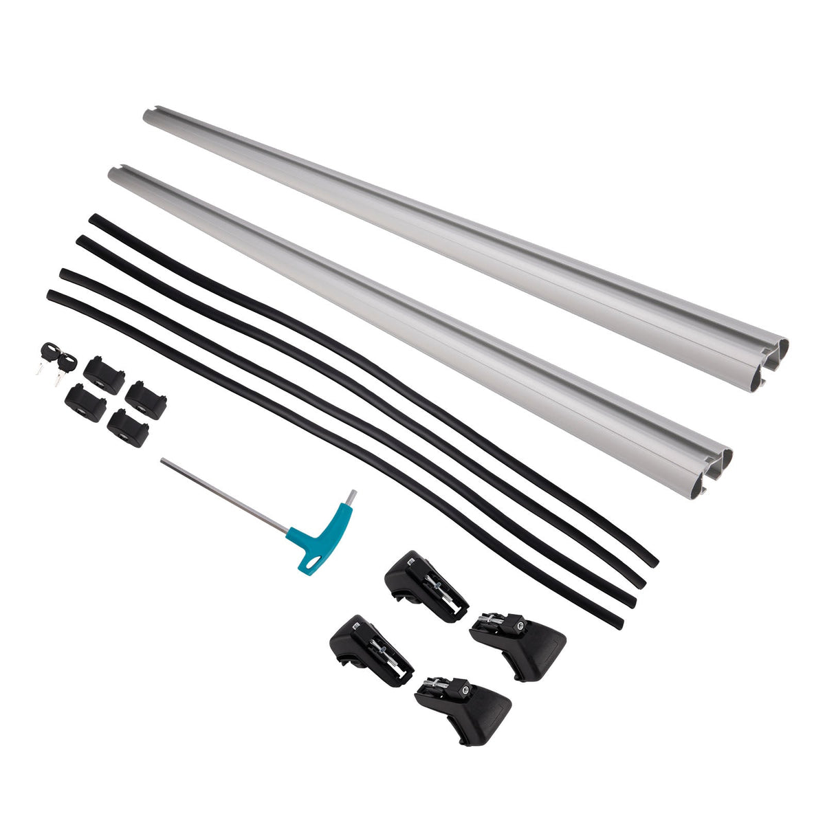 Universeller Aluminium-Autodachträger, Gepäckträger, abschließbare Querträger, 135 cm
