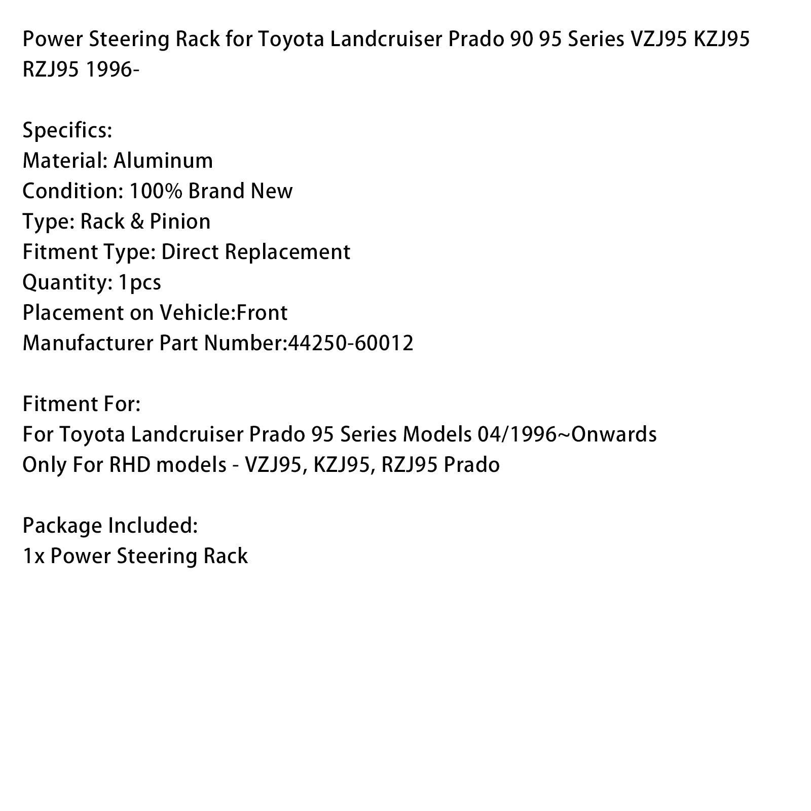 Letev servo volana 44250-60012 za Toyota Prado VZJ95 KZJ95 RZJ95 1996-