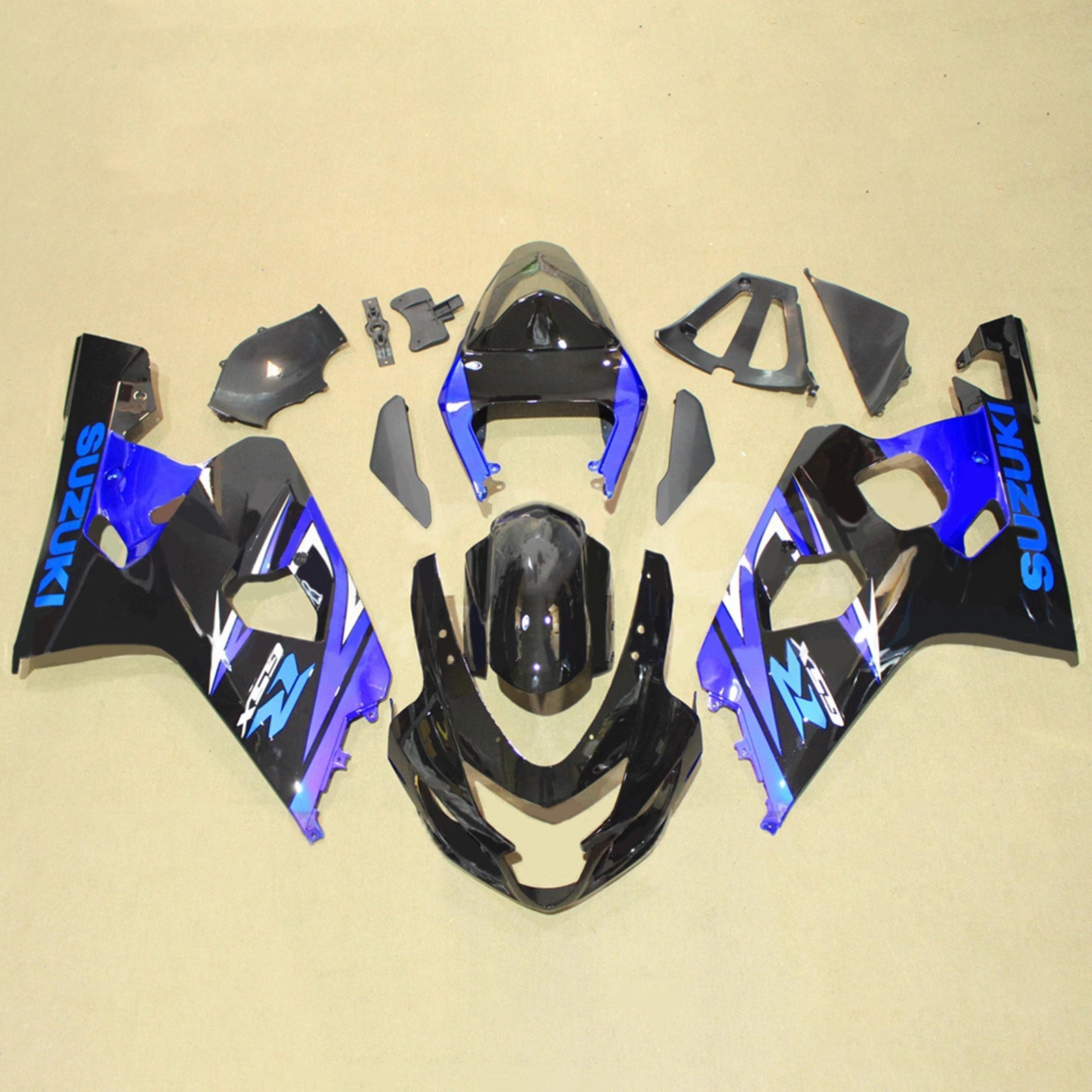 Kit de carénage injecté en plastique ABS pour Suzuki GSXR 600/750 2004-2005 K4