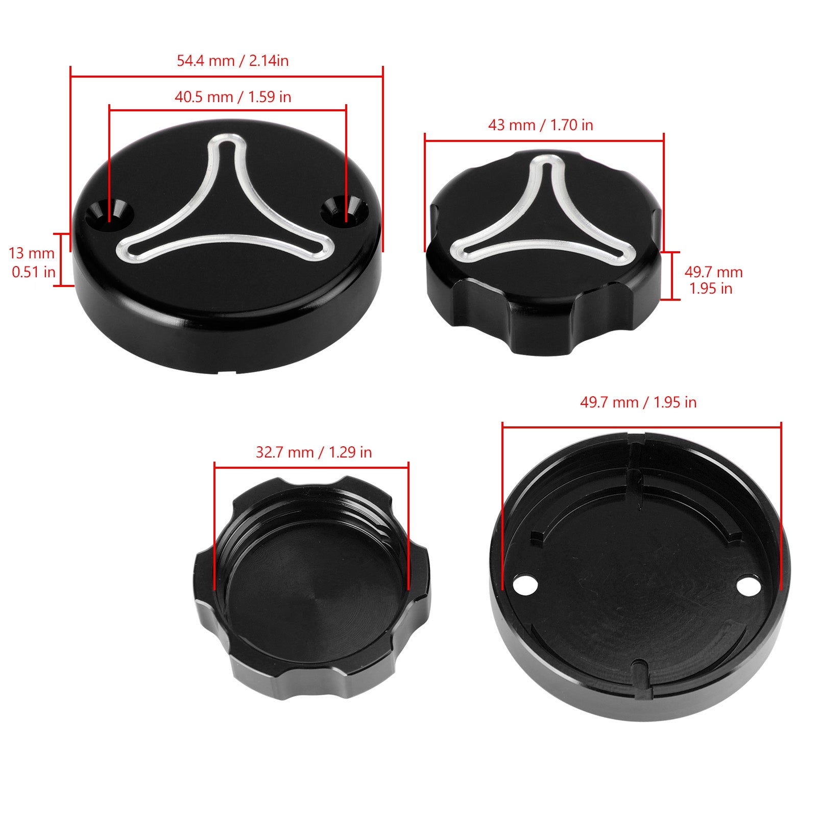 Bouchon réservoir frein noir pour Ducati Panigale 899 959 1199 1299 V2 V4 S R