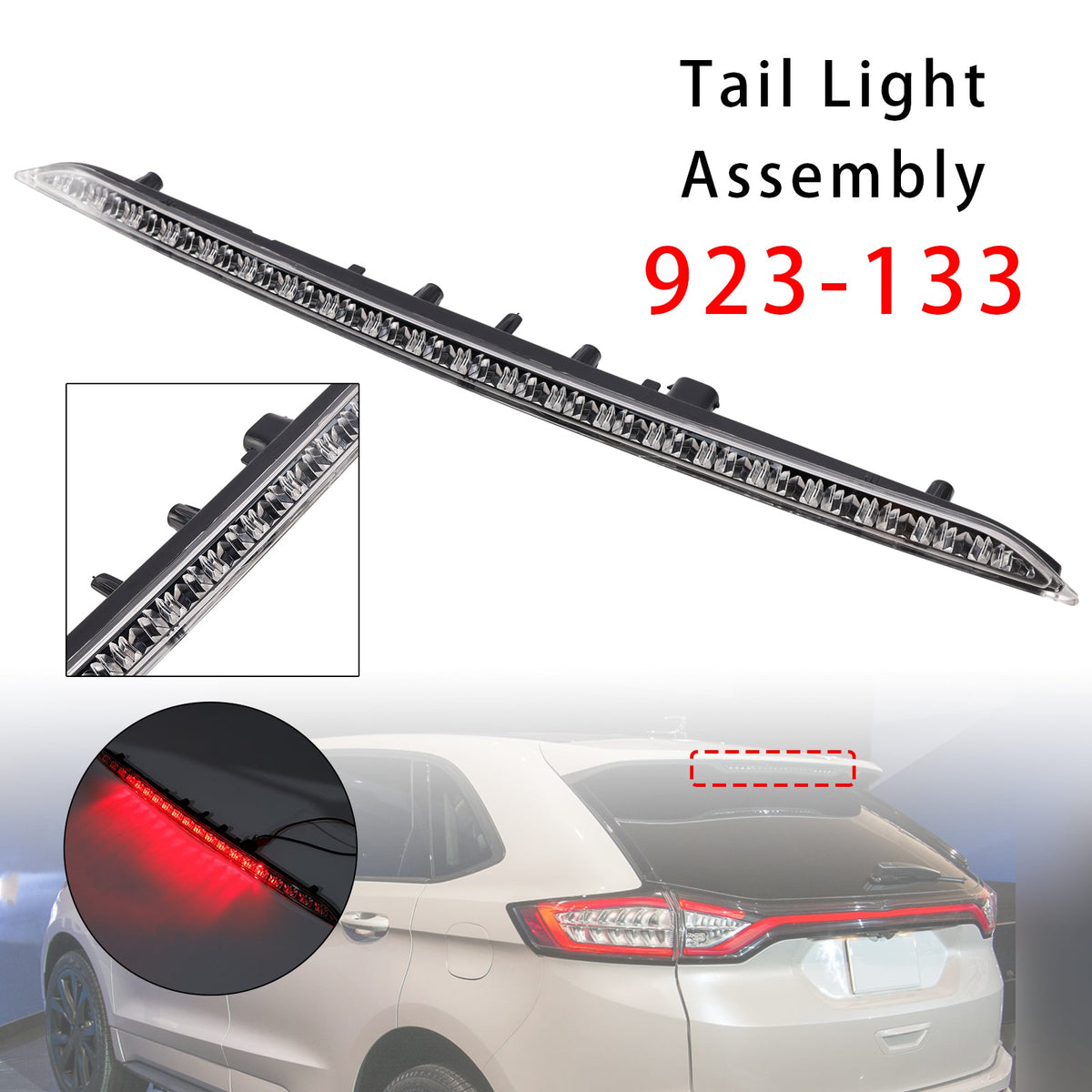 LED derde remlicht 923-133 voor Ford Edge 2015-2020, wit