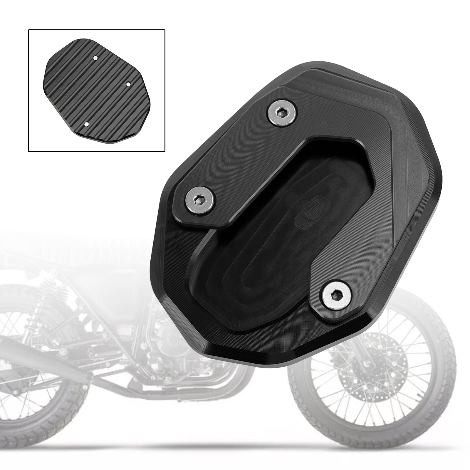 Ampliar Placa de extensión de caballete lateral para Ducati Scrambler 800/1100 15-20