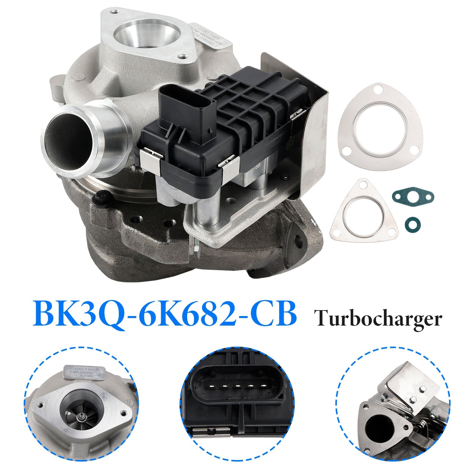 Turbocompressor voor Ford-Boswachter 2.2 TDCI 2010 787556-0016 BK3Q-6K682-CB