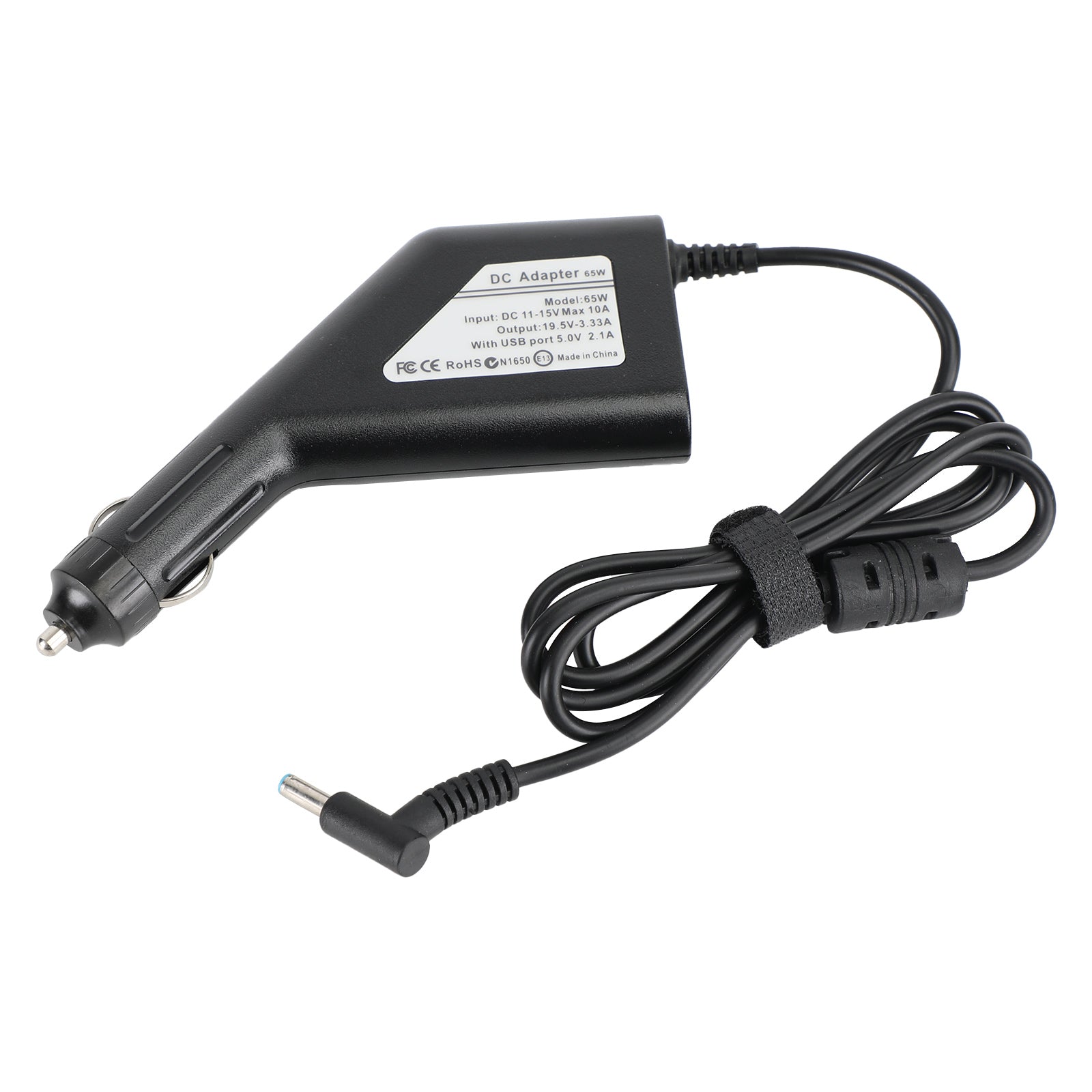 Cargador de coche para ordenador portátil de 65W, fuente de alimentación, adaptador de CC Universal para HP 19,5V 3,33A
