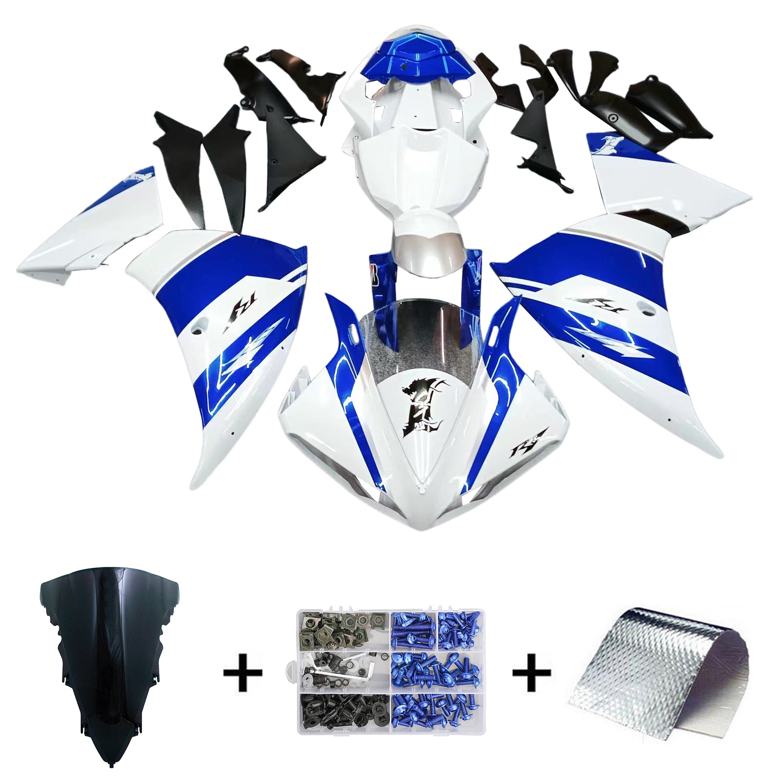 Injectie kuipkit, ABS Plastic carrosserie voor Yamaha YZF 1000 R1 2009-2011