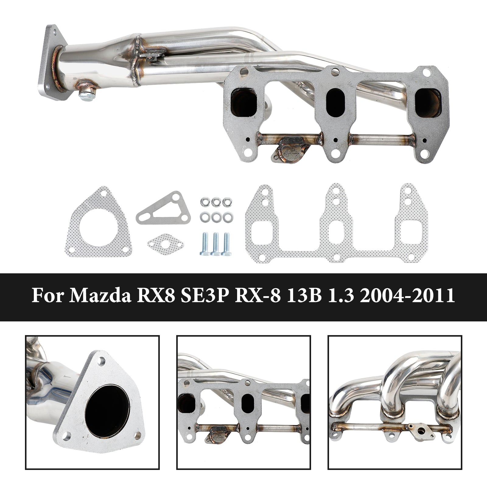 2004-2011 Mazda RX8 RX-8 R3 GT Grand collecteur d'échappement en acier inoxydable