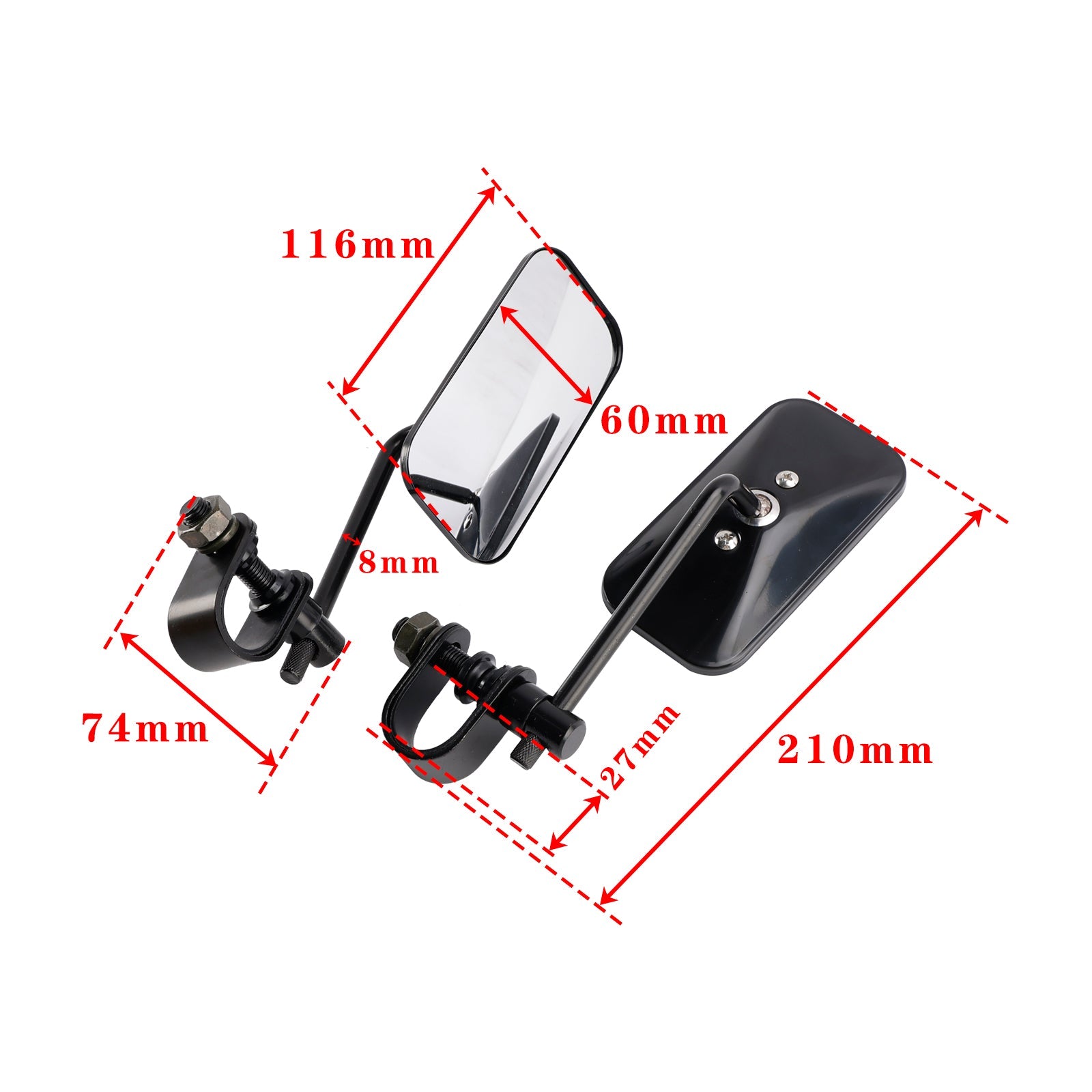 Pravokotna klešča motociklistična motocikli, stari šolski slog, črna, Brattstyle