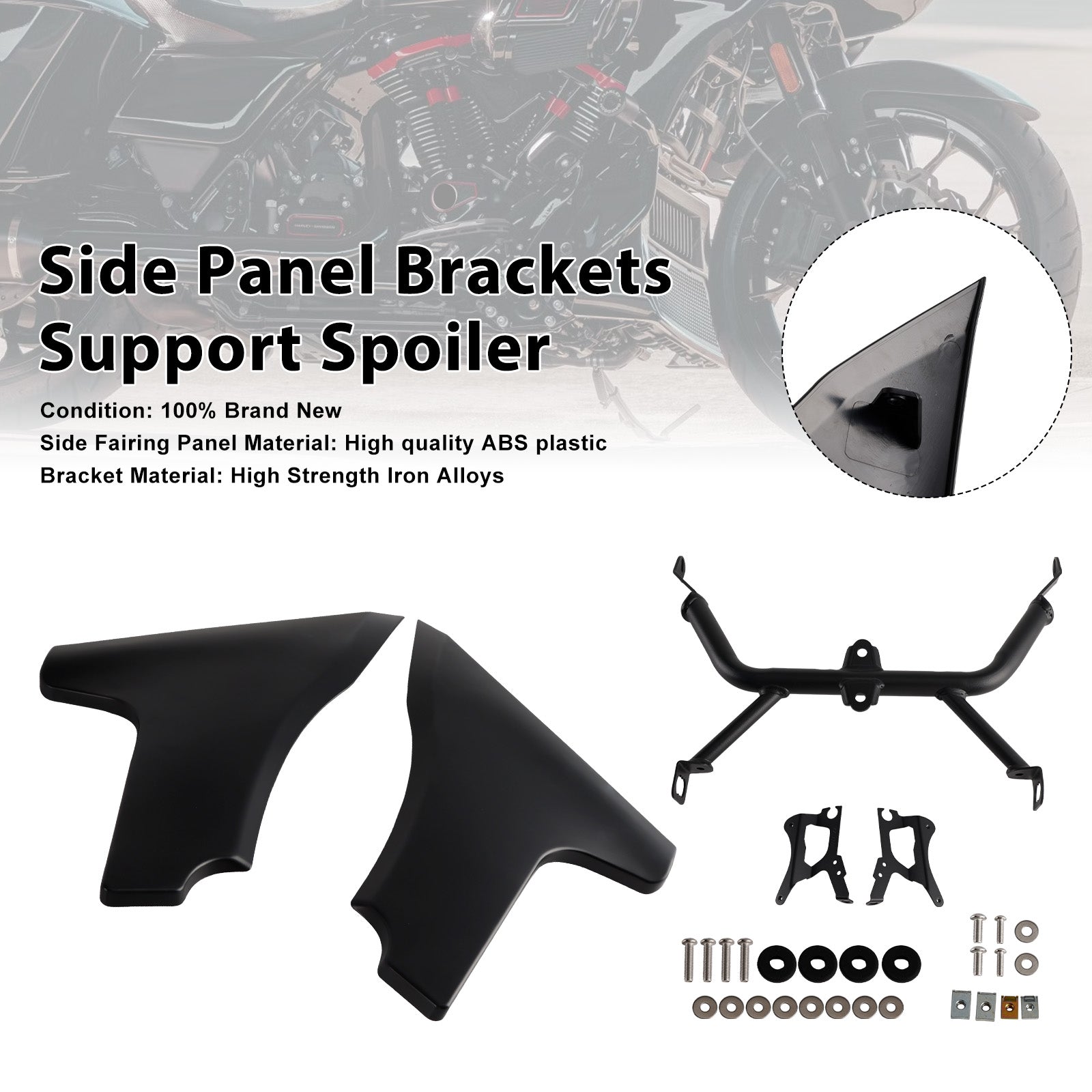 Staffe del pannello laterale per staffa spoiler Harley Road Glide CVO ST FLTRXSTSE dal 2024 in poi