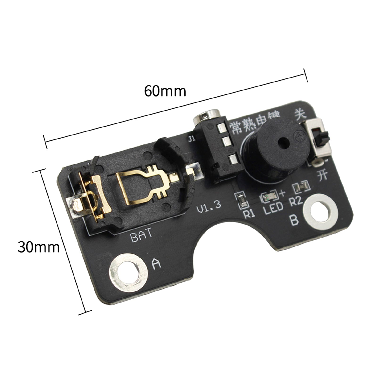 Gedrukte circuitkaart voor handmatige toets met geluidsverlichting en CW Morse -code