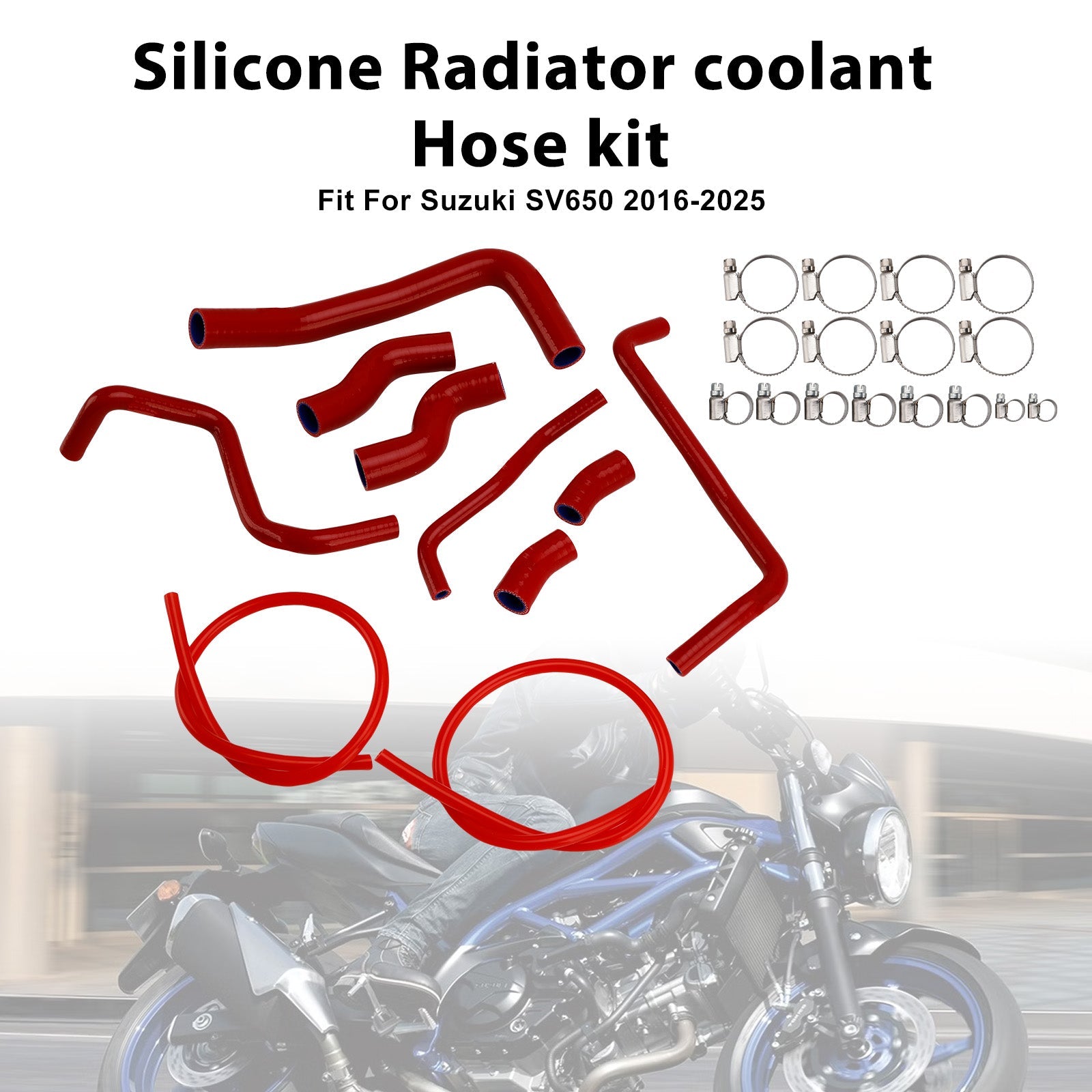 Durite de refroidissement en silicone pour radiateur Suzuki SV 650 (2016-2025)