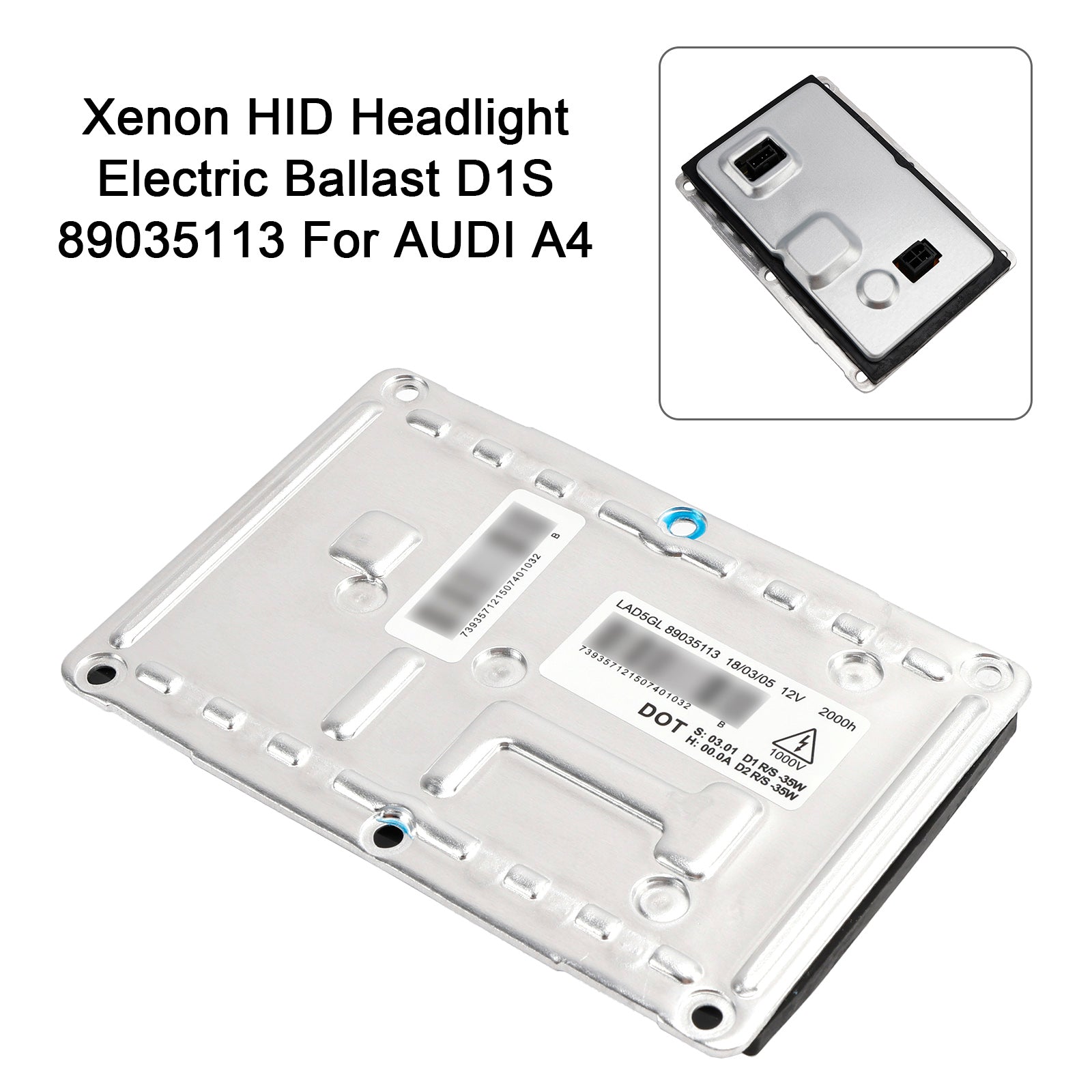 Ballast électrique de phare au xénon HID D1S 89035113 pour AUDI A4