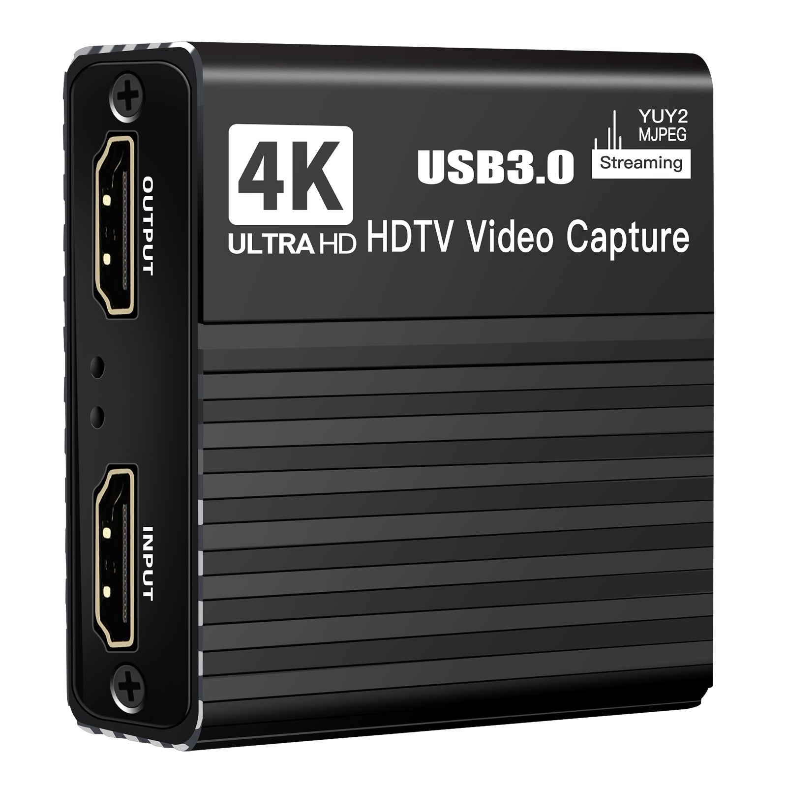Carte de capture vidéo USB 3.0 Boîtier d'enregistrement HDMI 4K Microphone de diffusion en direct de jeu