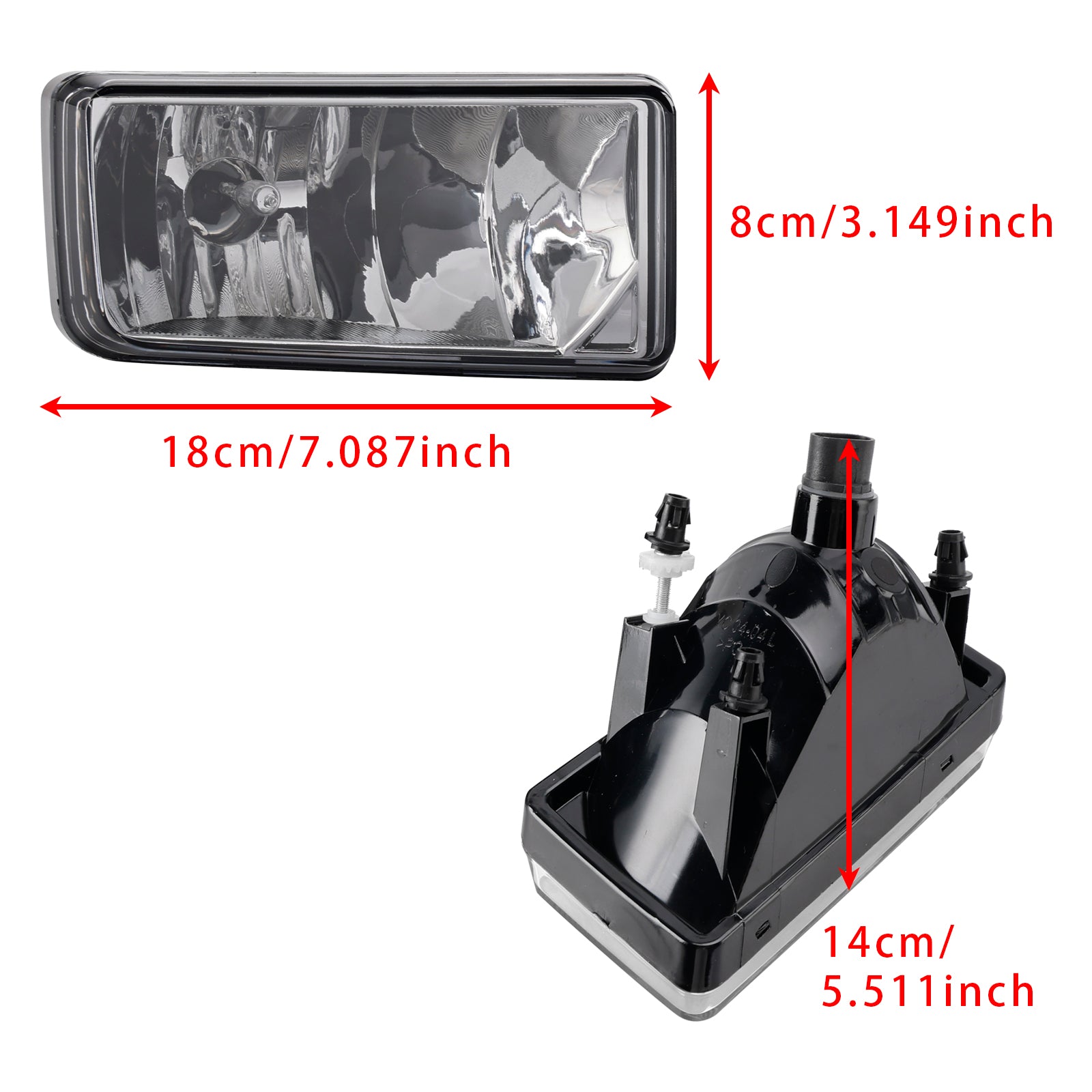 Paire de feux antibrouillard avant avec ampoules pour Chevrolet Silverado 2007-2013, verre transparent
