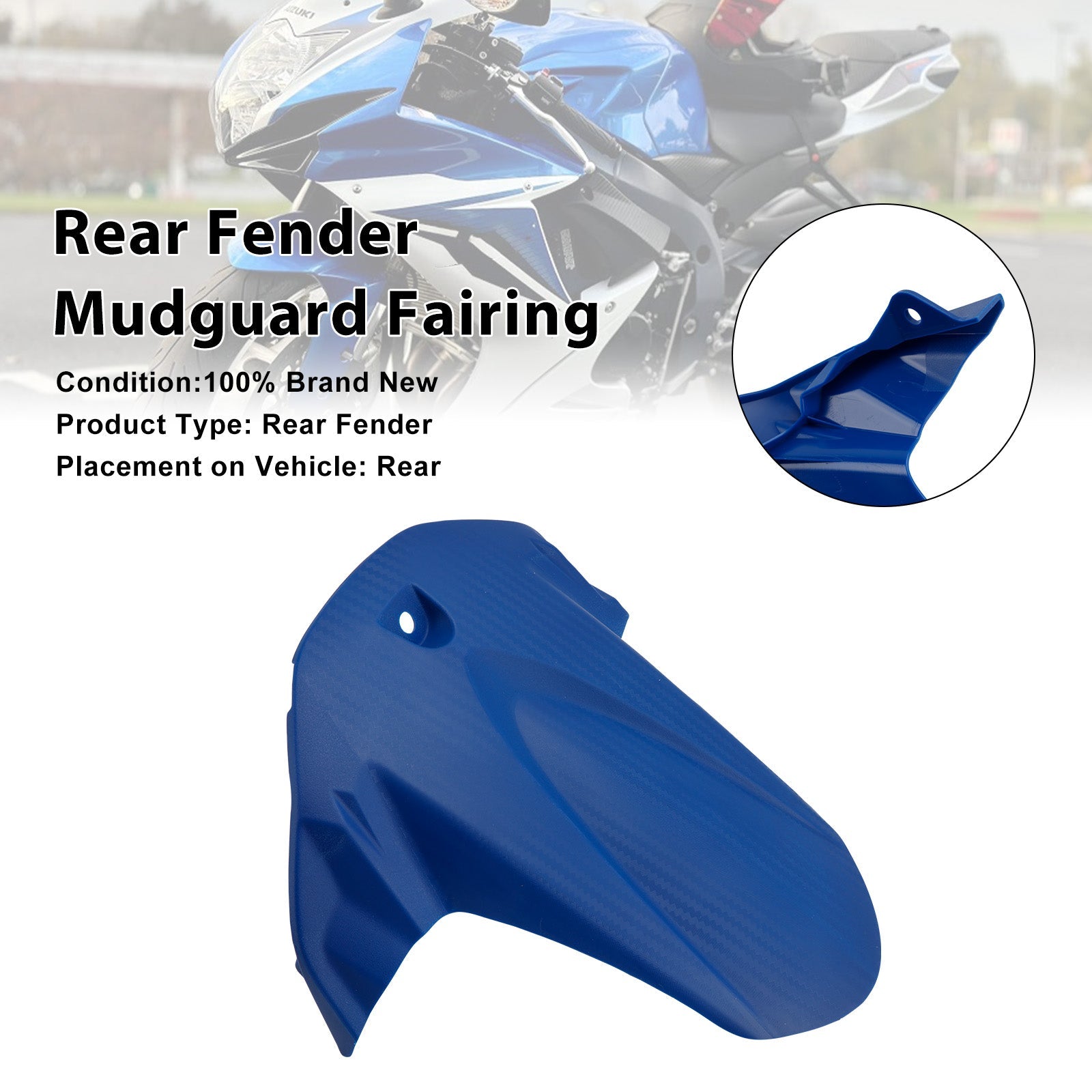 Garde-boue arrière pour Suzuki GSX-R750 (2011-2025)