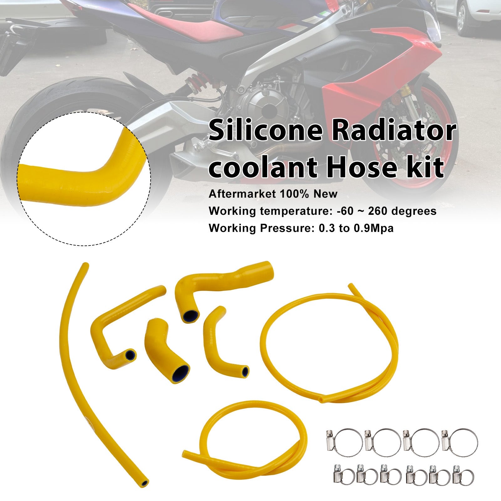 Durite de refroidissement en silicone pour radiateur Aprilia RS 660 (2021-2025)