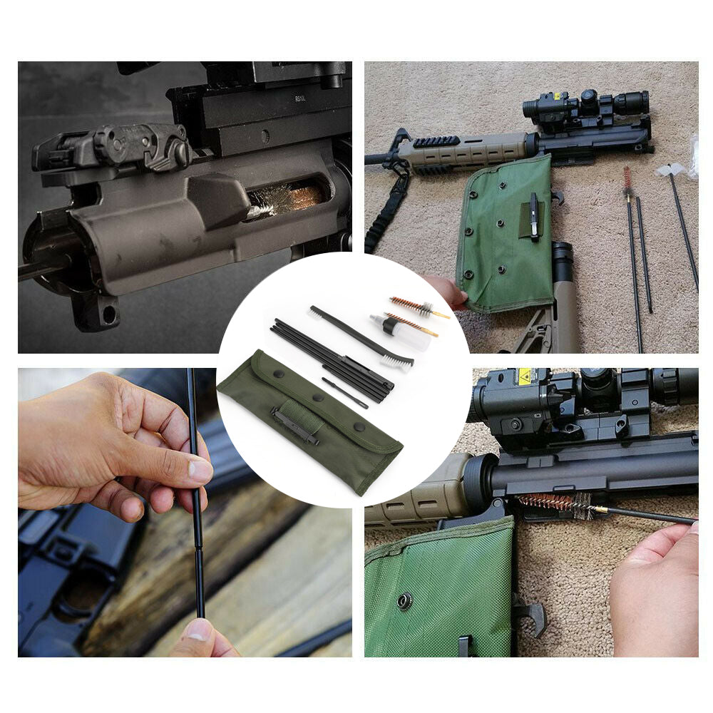 Kit de limpieza de pistola para limpiador de cepillo de nailon para rifle calibre 5,56mm .223 .22