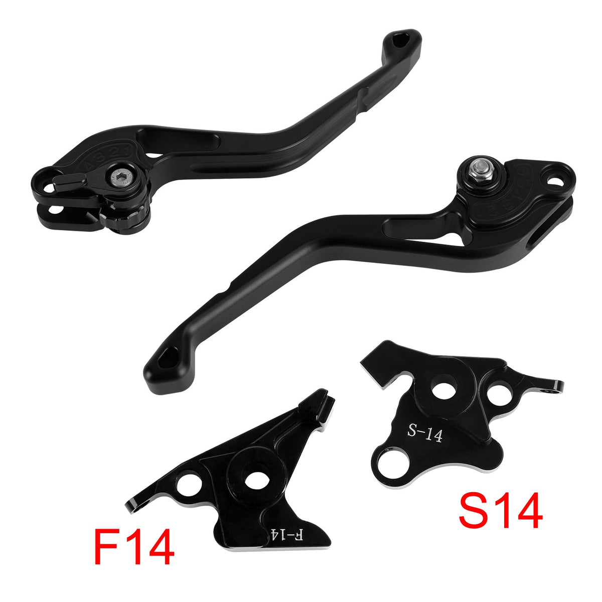 Nouveau levier de frein et d'embrayage court compatible avec Suzuki GSF650 GSXR1300 DL1000 Noir