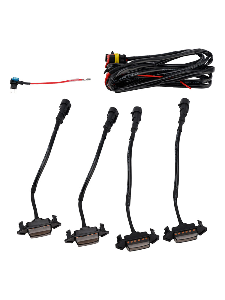 Kit d' Amberkleurige LED-verlichting met gerookte lens voor de grille van Toyota Tacoma (2016-2023)