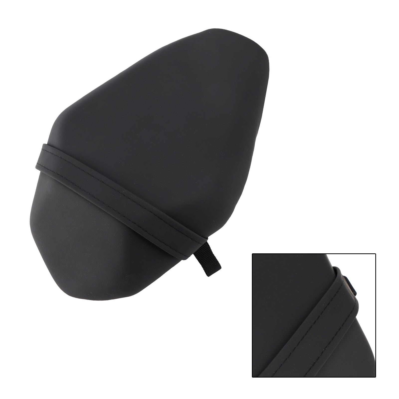 Cojín negro plano para asiento trasero de pasajero para Kawasaki Ninja ZX-6R (2019-2025)