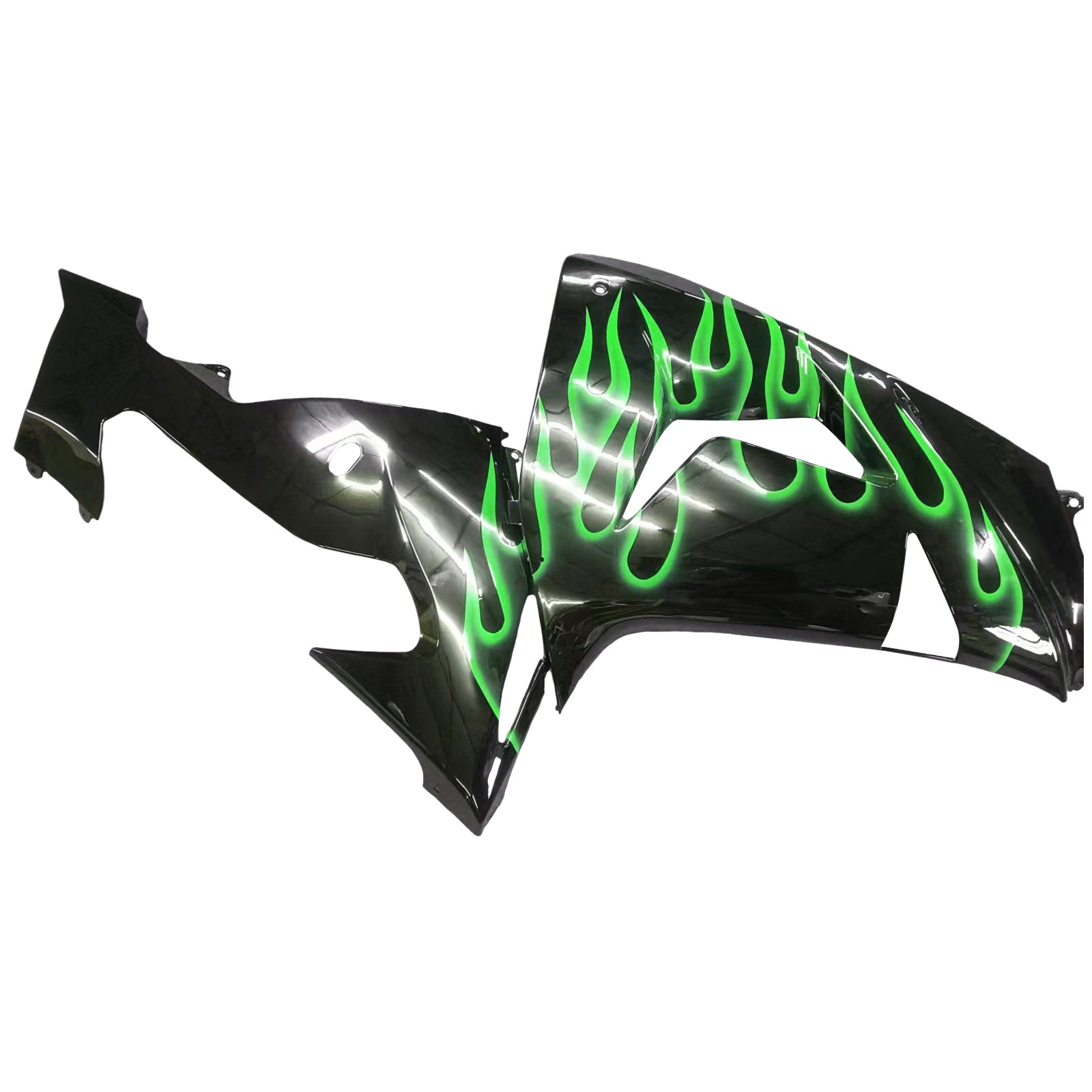 Komplet zelenih plamenov za injekcijo, ABS plastično telo za Kawasaki ZX10R 2006 2007