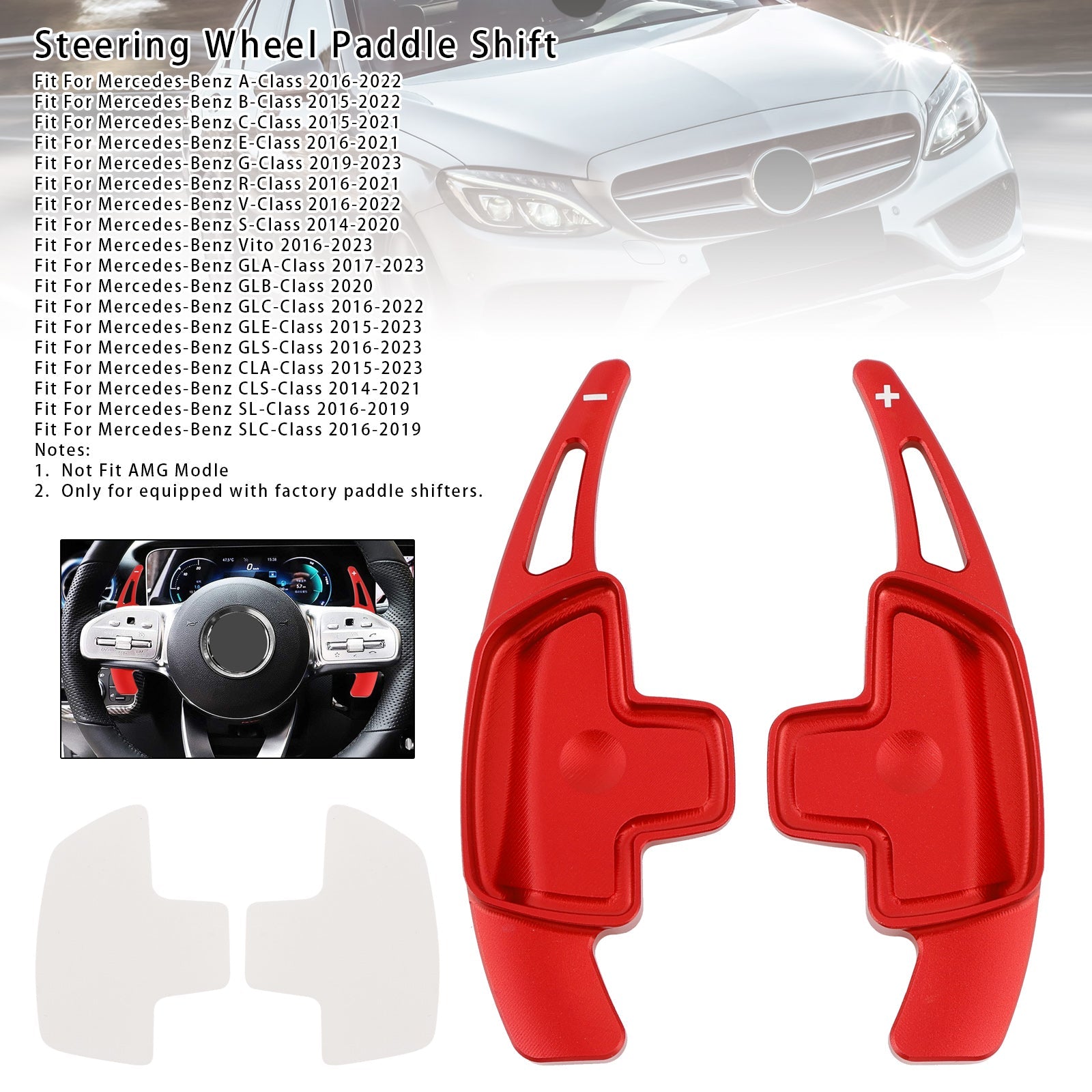 Palety zmiany prędkości za kierownicą dla benz c glc e 2015-2022