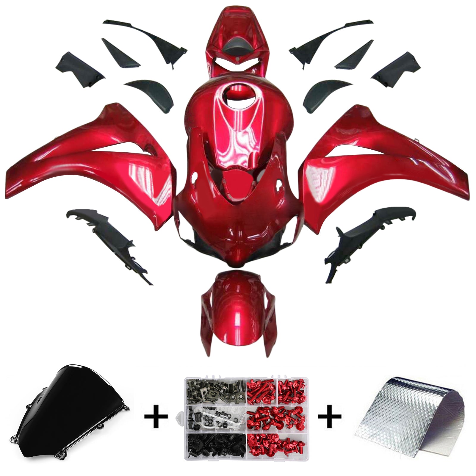 Kit de carénage injecté en plastique ABS pour Honda CBR1000RR 2008-2011