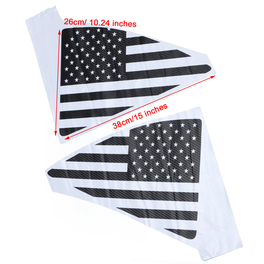 Chevrolet Camaro 2010 - 2015 Post - Triangle Triangle Décalcomania Decoration American Flag Decal
