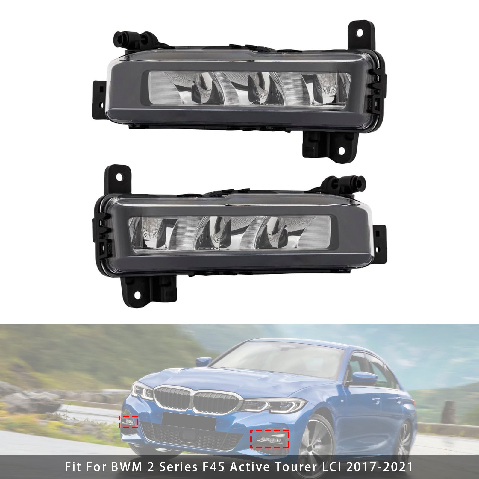 Par de luces antiniebla delantera LED para BMW G20 G21 X1 F48 LCI F45 F46 63178089526