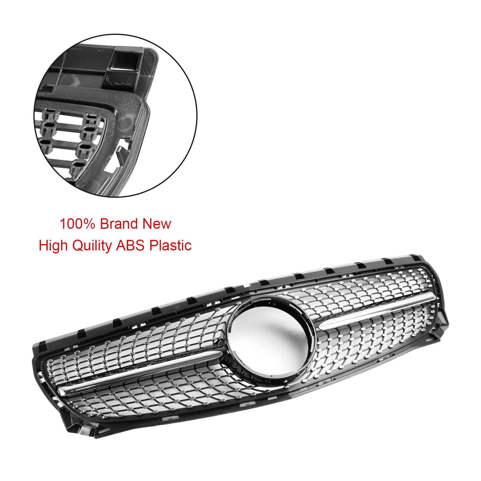 Front Radiator Grille Pour Mercedes B-Class W246 B160 2011-2014 Diamond