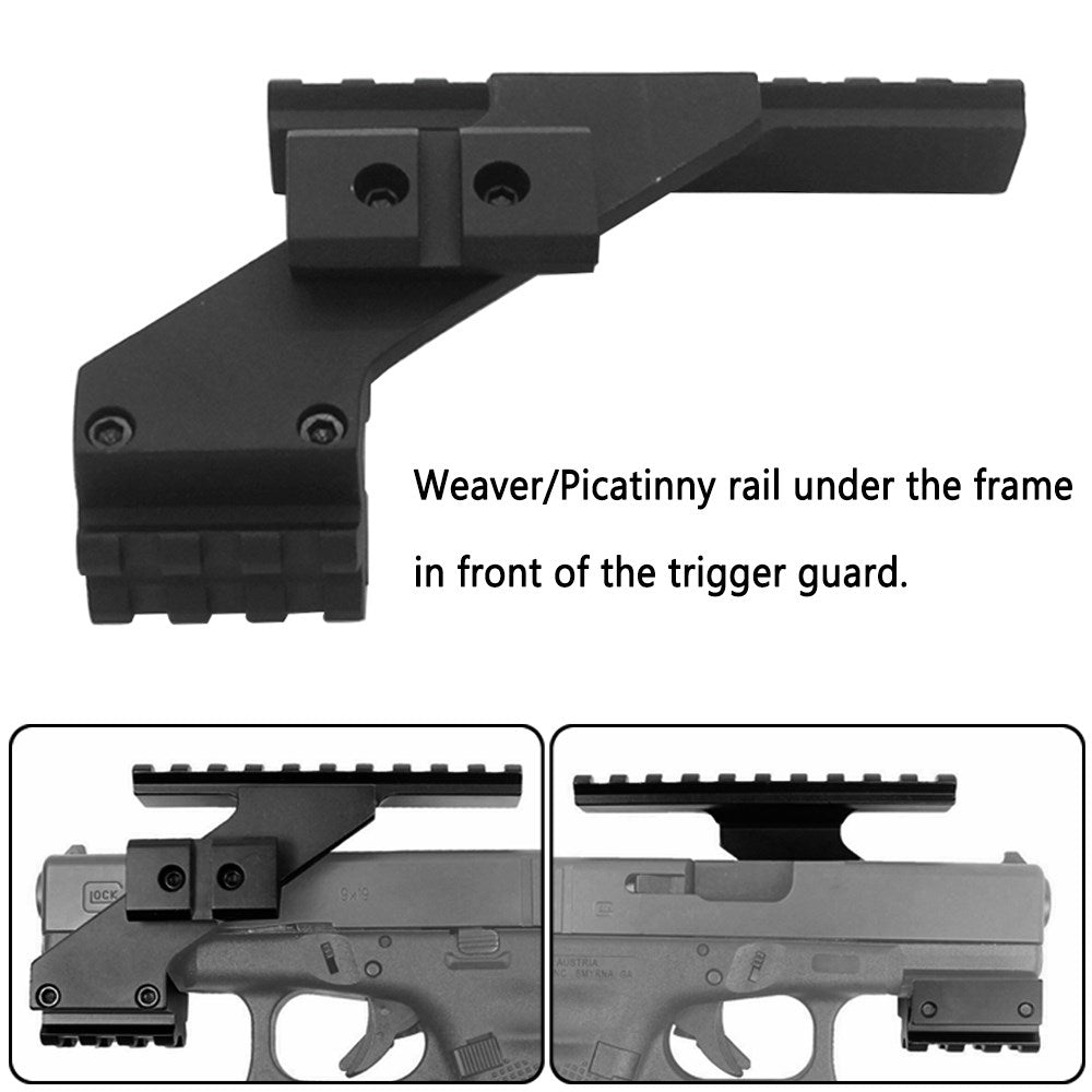 Rails Tisserand Montage Portée D'arme Poing Pistolet Tactique Pour La Vue Laser