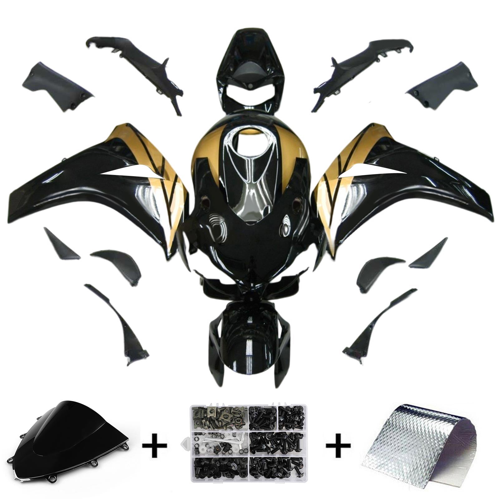 Kit de carénage injecté en plastique ABS pour Honda CBR1000RR 2008-2011