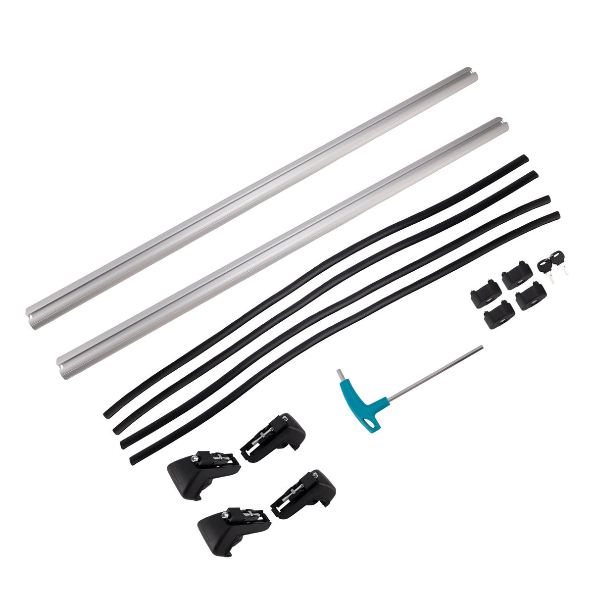 Universeller Aluminium-Autodachträger, Gepäckträger, abschließbare Querträger, 135 cm