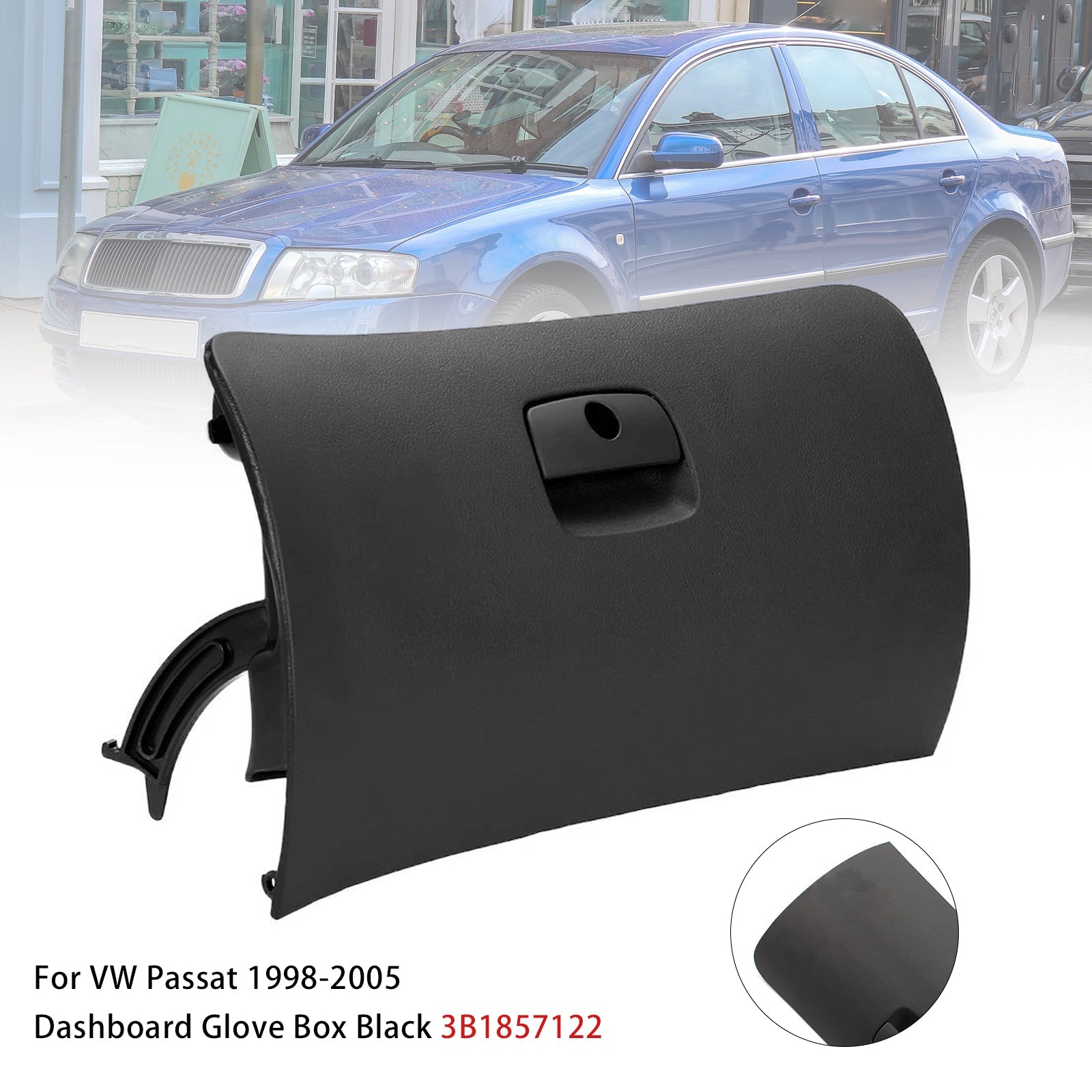 Vano portaoggetti cruscotto nero 3B1857122 per VW Passat 1998-2005