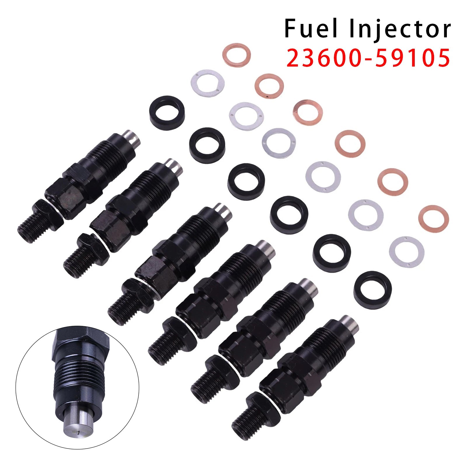 6 injecteurs de carburant pour moteur Toyota 3L Hilux Hiace 2.8L 23600-59105