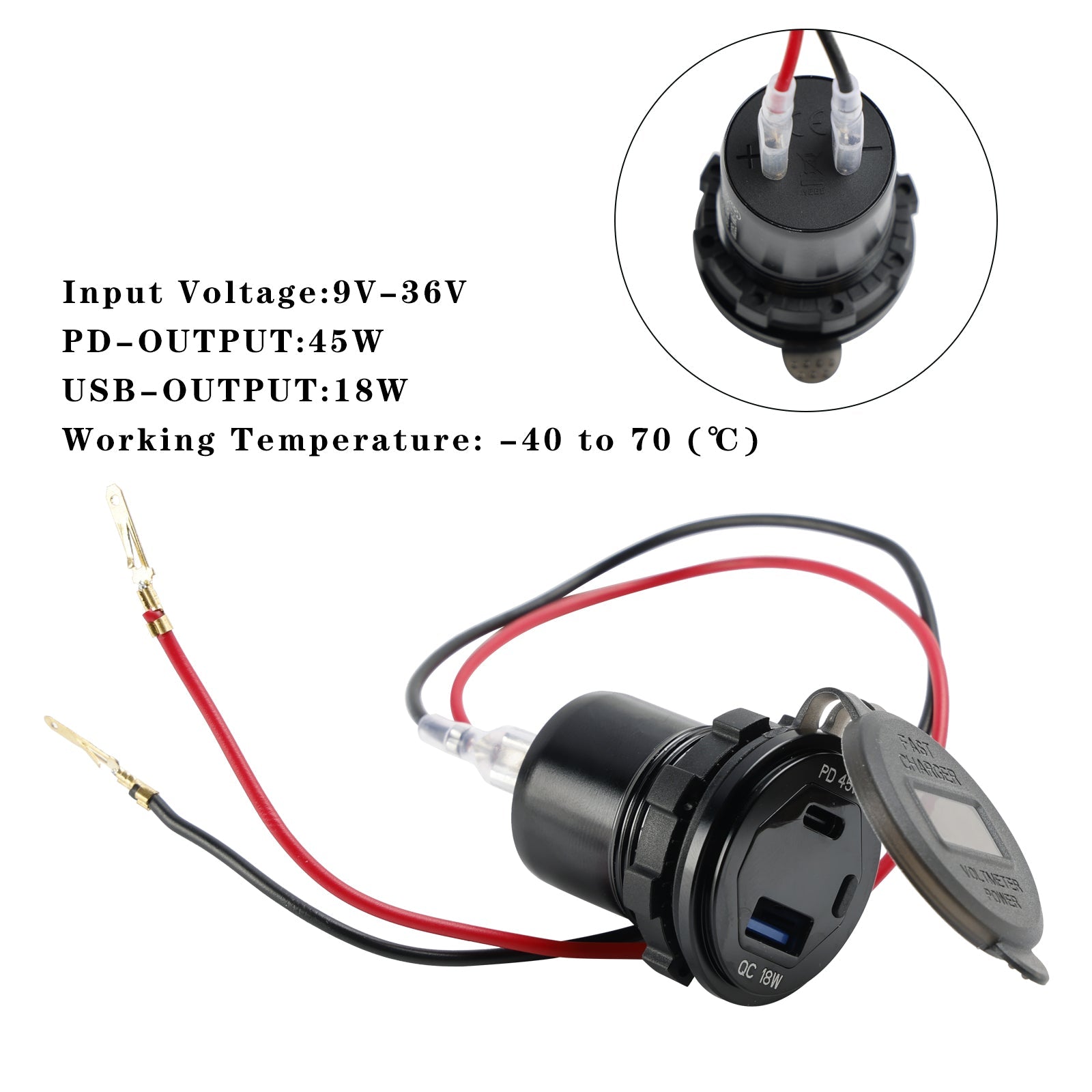 12V Yamaha PG-1 2023-2024 USB + ładowarka z szybką wtyczką typu C