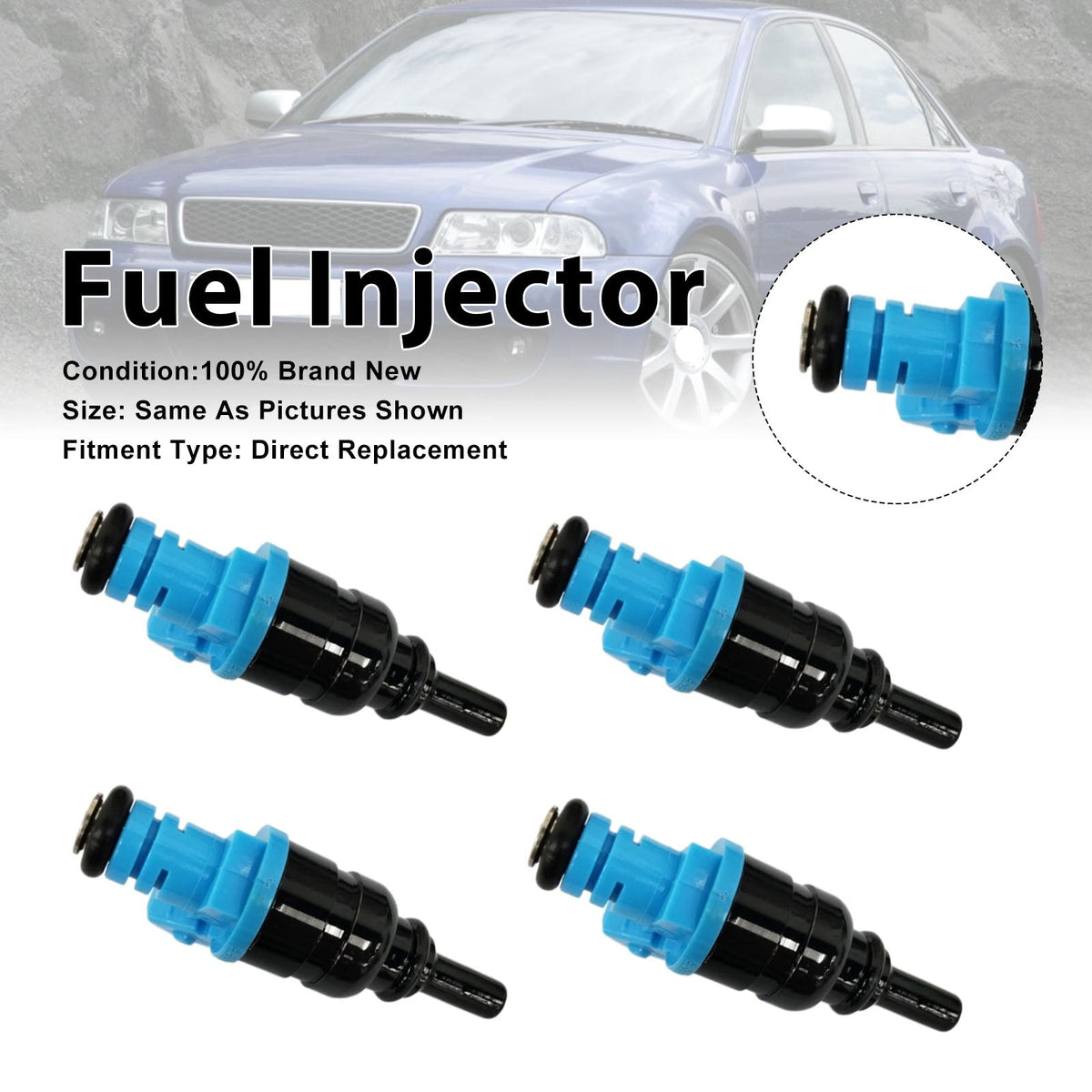 4 injecteurs de carburant pour Audi A4 1.6L (1994-2008) et 1.8 quattro (1995-2000) - Référence : 058133551F