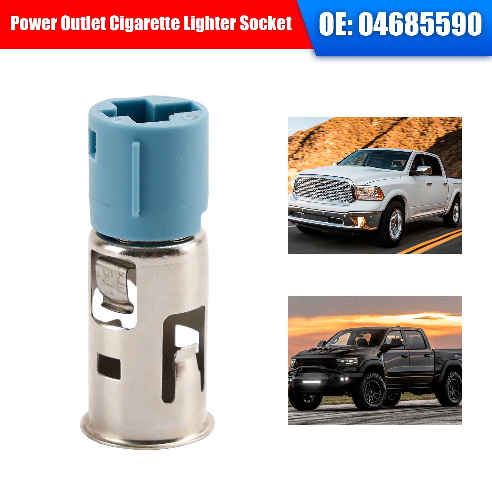 Toma de corriente para encendedor de cigarrillos 04685590 para Dodge Ram Chrysler 300 200