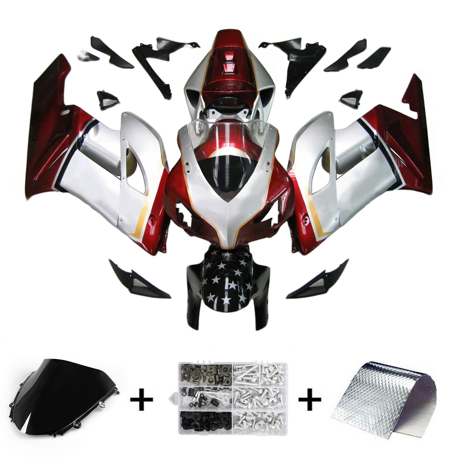 Kit de carénage par injection, carrosserie en plastique ABS pour Honda CBR1000RR 2004-2005