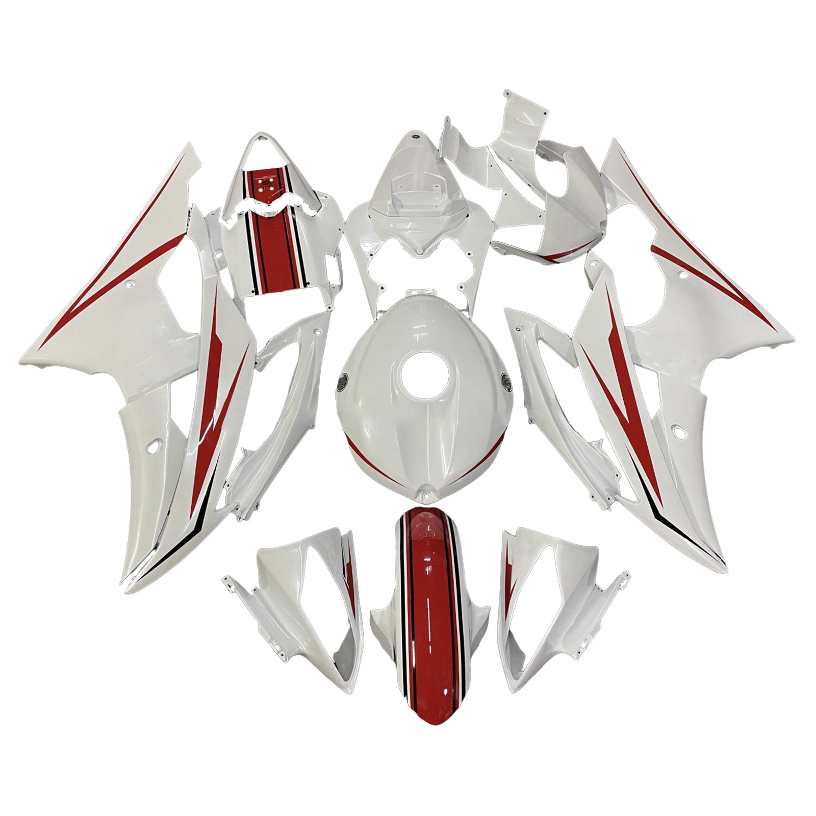 Kit de carénage injecté en plastique ABS pour Yamaha YZFR6 YZF-R6 2008-2016