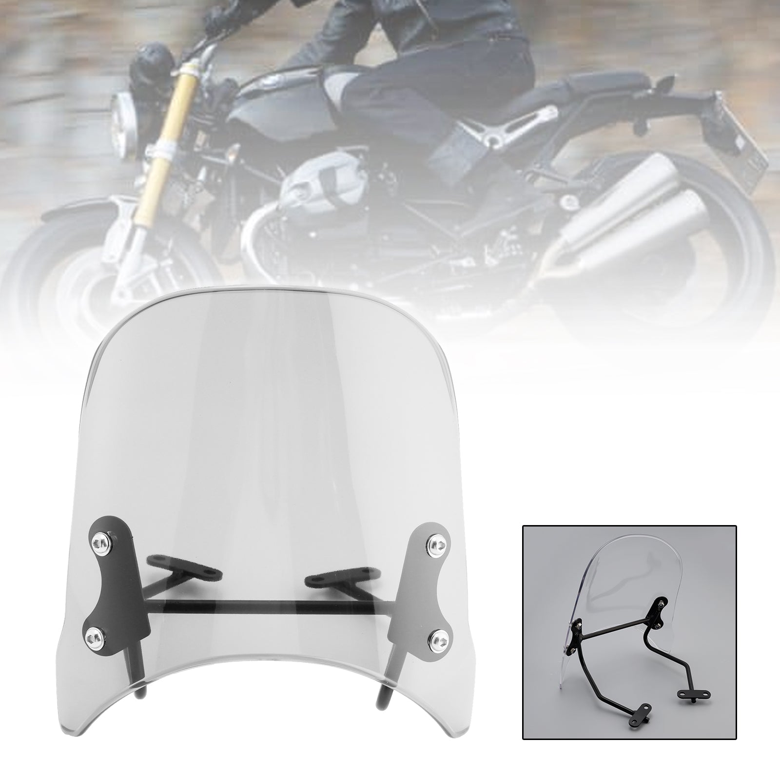 Parabrezza compatibile con BMW R nineT Scrambler 2014-2024 e Pure 2017-2024