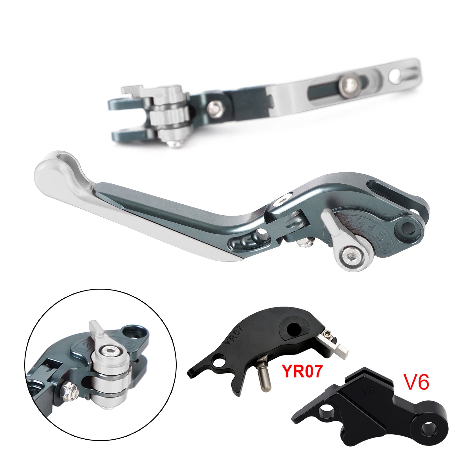 Levier de frein et d'embrayage réglable compatible avec YAMAHA XSR900 XSR900GP MT-09 2024-2025