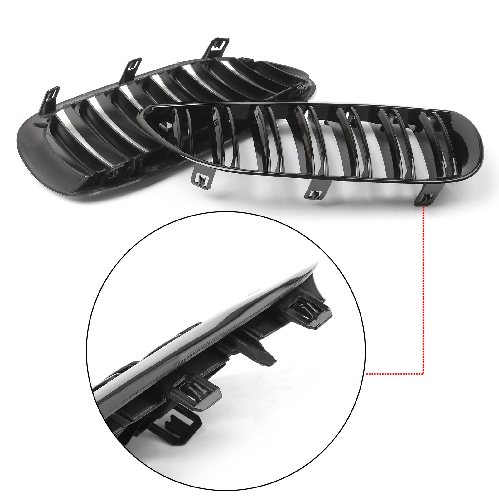 Paire de grilles de pare-choc avant pour BMW E63 E64 M6 645Ci 650i M6 2004-2010