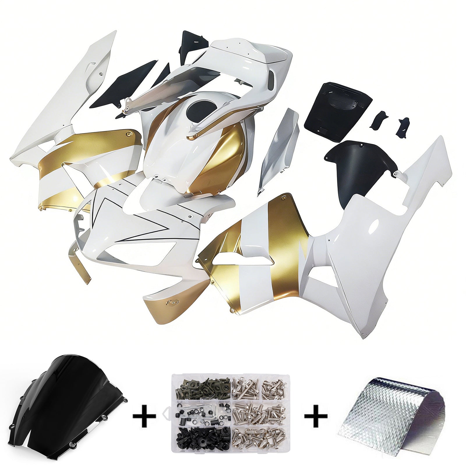 Kit de carénage par injection, carrosserie en plastique ABS, compatible avec Honda CBR600RR 2003-2004