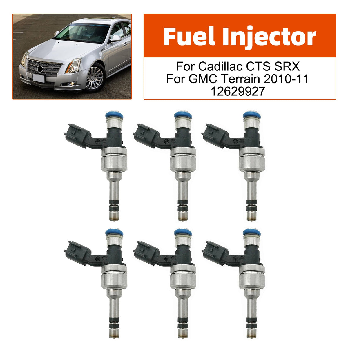 6 Einspritzdüsen für Cadillac CTS SRX und GMC Terrain 2010–11 12629927