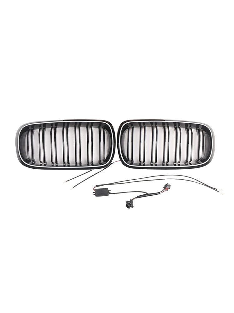 Double Slat Front Bumper Kidney Grille Pour BMW X5/X6 F15 F16 2013-2018