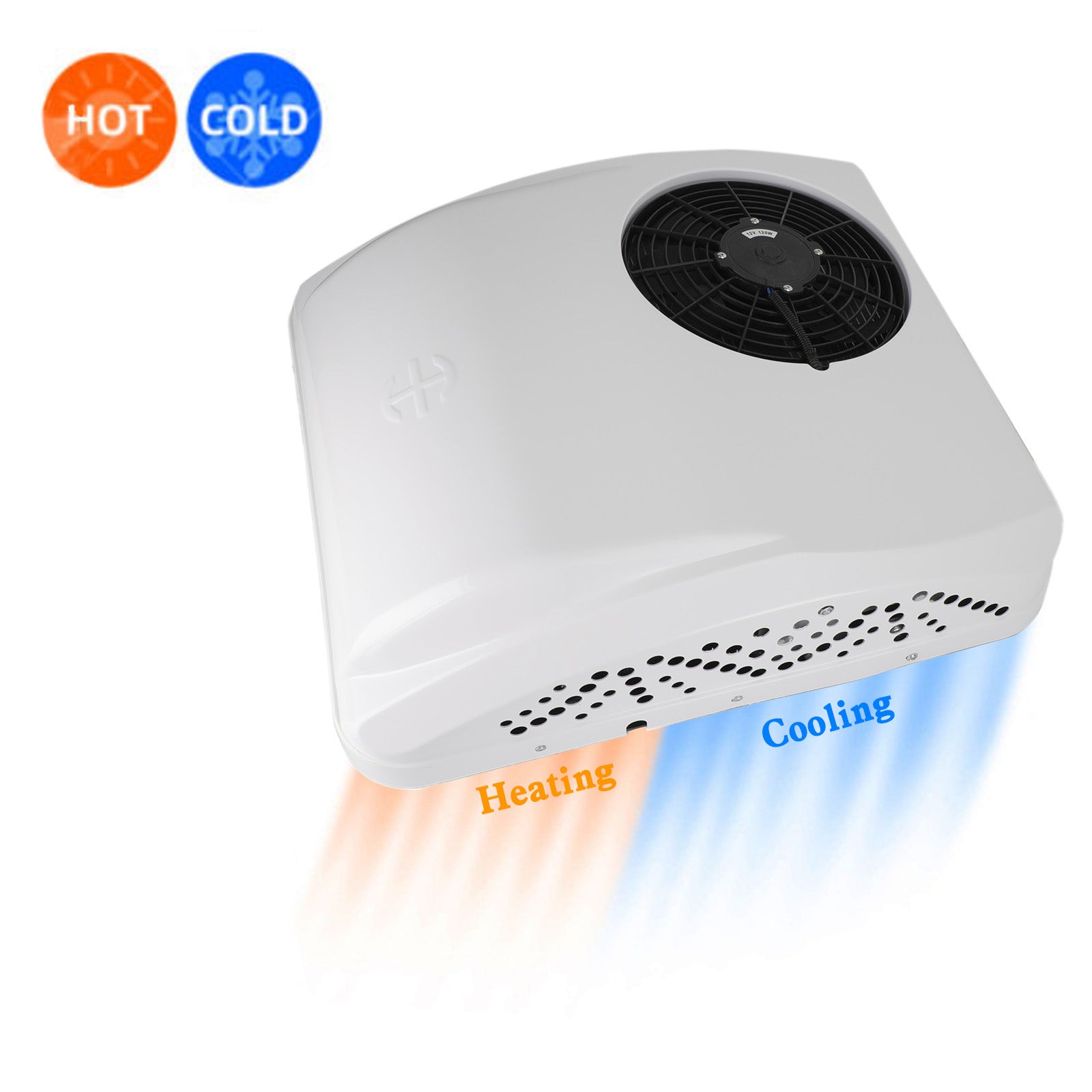 Klimatyzator dachowy 12 V z pompą ciepła do kampera & Narzędzie - 2200 W Zimno/1000 W Gorąco