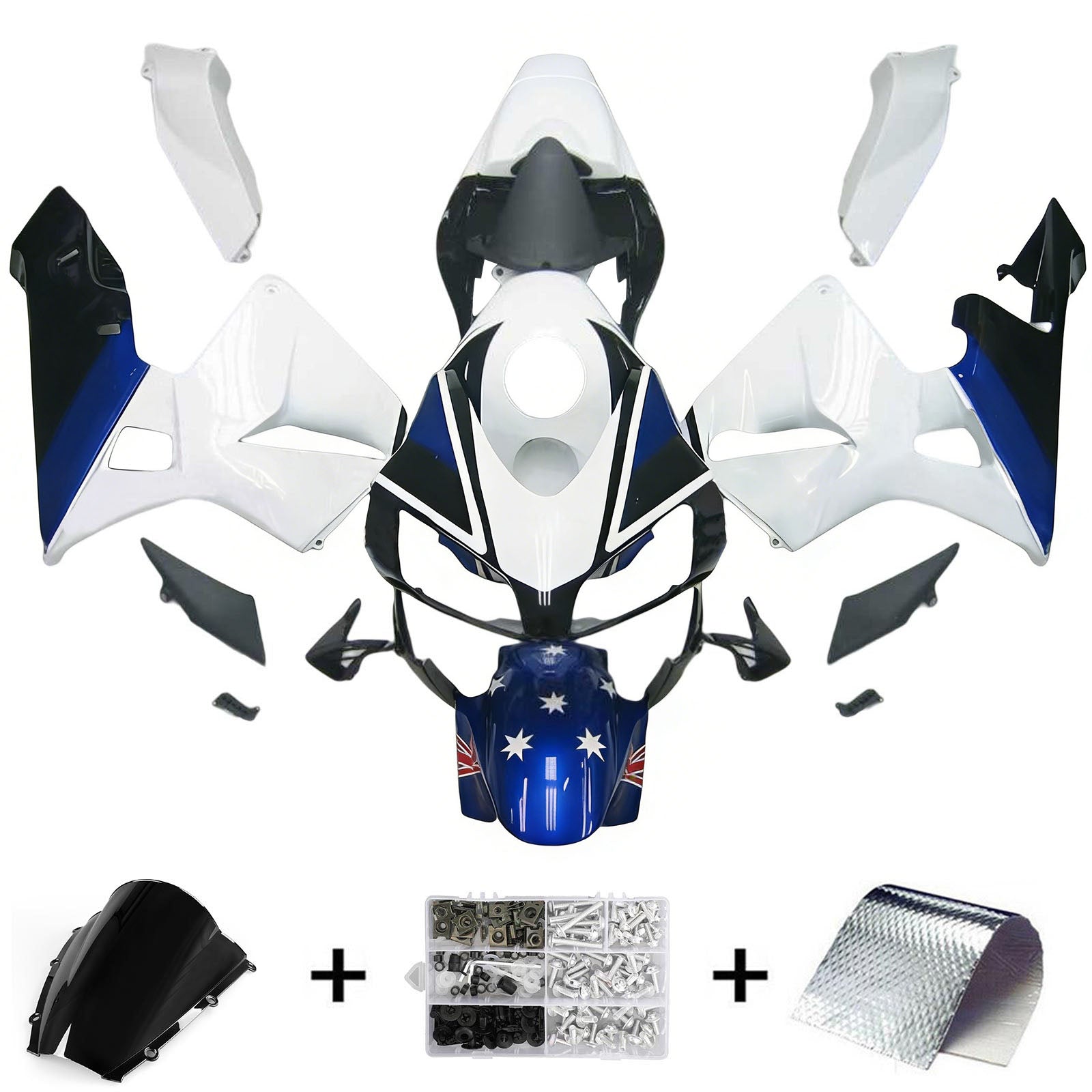 Kit de carénage par injection, carrosserie en plastique ABS pour Honda CBR600RR 2003-2004 F5