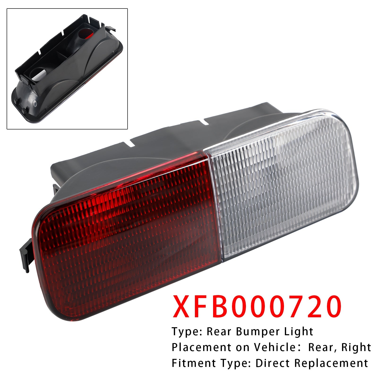 Feu de recul antibrouillard arrière droit pour Land Rover Discovery 2 (2003-2004)